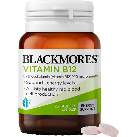 Blackmores Vitamin B12 Energy Support Tablets 75 Pack