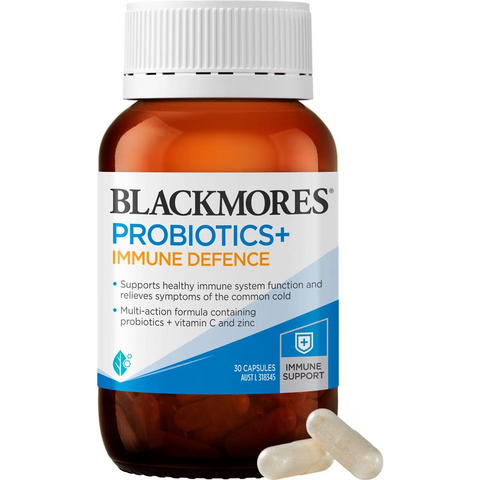 Blackmores Probiotics+ Immune Defence Gut Health Vitamin Capsules 30 Pack