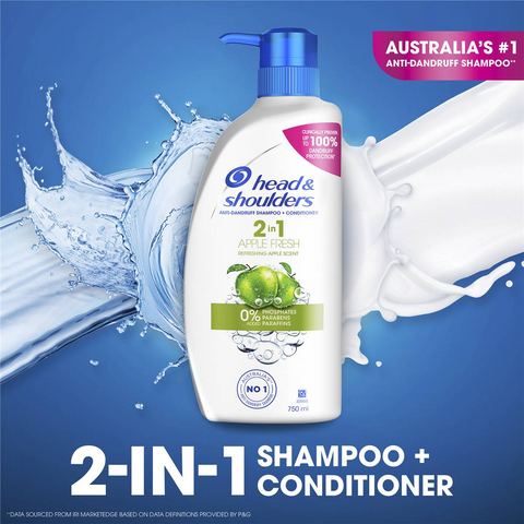 Head & Shoulders 2-in-1 Shampoo & Conditioner Apple Fresh 750ml