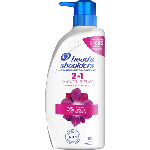 Head & Shoulders 2-in-1 Shampoo & Conditioner Smooth & Silky 750ml