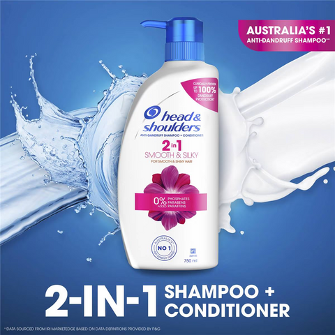 Head & Shoulders 2-in-1 Shampoo & Conditioner Smooth & Silky 750ml