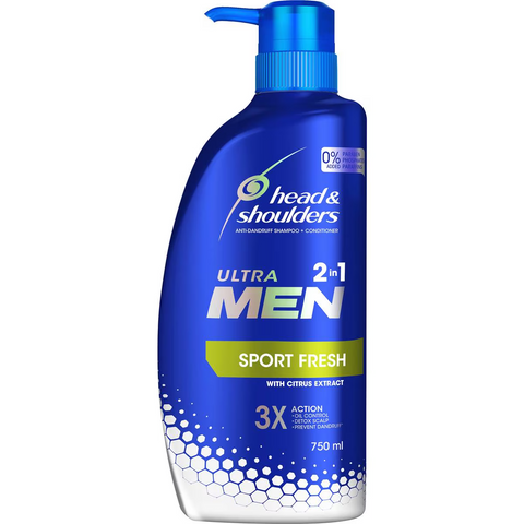 Head & Shoulders 2-in-1 Shampoo & Conditioner Men Sport Fresh 750ml