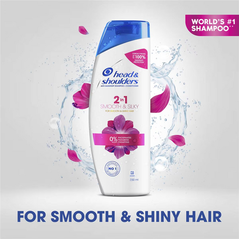 Head & Shoulders 2 In 1 Smooth And Silky Anti Dandruff Shampoo &