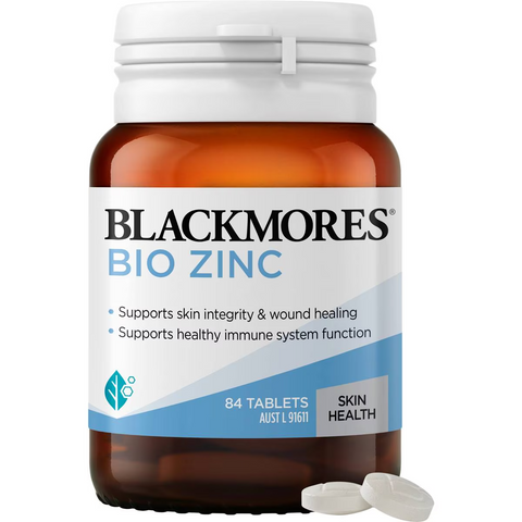 Blackmores Bio Zinc Skin Health Immune Support Vitamin Tablets 84 Pack