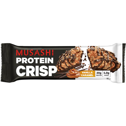 Musashi Crisp Protein Bar Vanilla Caramel, 60g