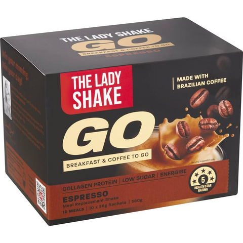 The Lady Shake Go Breakfast & Coffee To Go Espresso 10 Pack