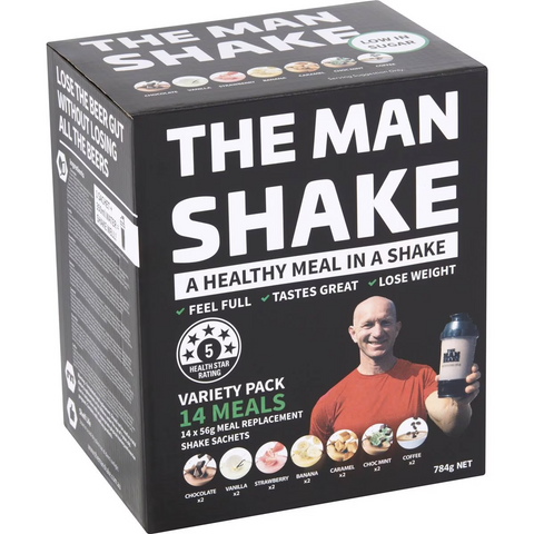 The Man Shake Meal Replacement Variety 14 Pack