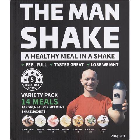 The Man Shake Meal Replacement Variety 14 Pack