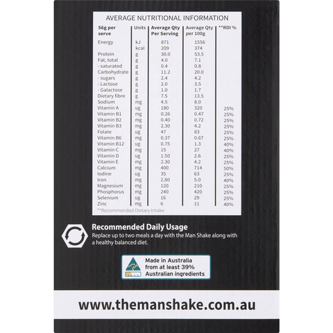 The Man Shake Meal Replacement Variety 14 Pack