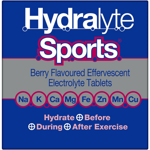 Hydralyte Sports Effervescent Tablets Berry 20 Pack