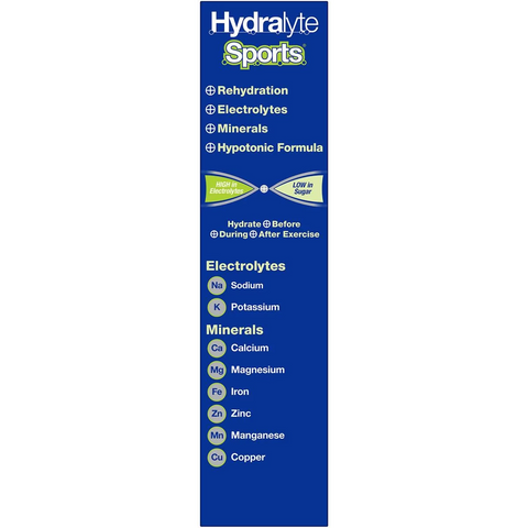 Hydralyte Sports Effervescent Tablets Lemon Lime 20 Pack