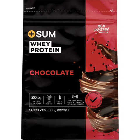 Plussum Whey Protein Powder Chocolate Flavour 500g