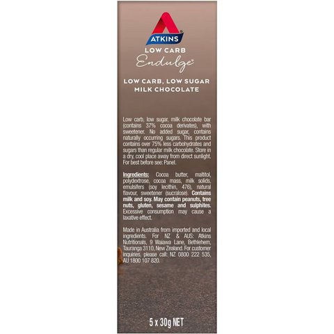 Atkins Endulge Milk Chocolate 5 Pack