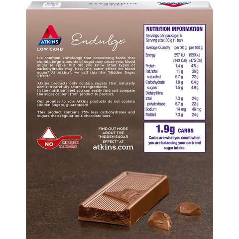 Atkins Endulge Milk Chocolate 5 Pack