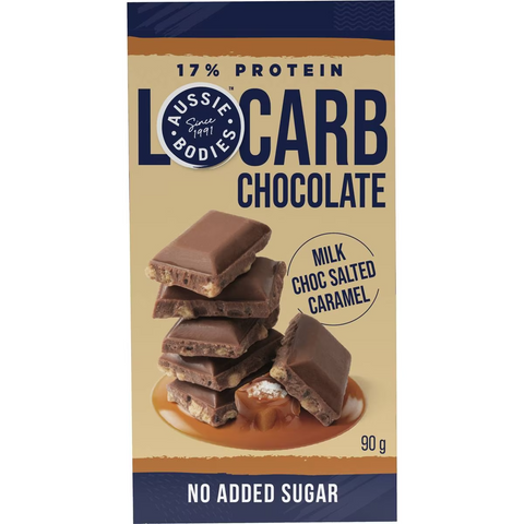 Aussie Bodies Lo Carb Chocolate Salted Caramel 90g