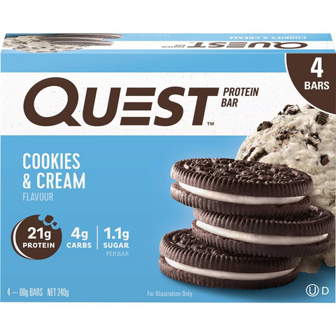 Quest Protein Bars Cookies & Cream 4 Pack