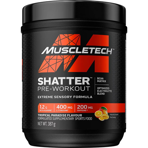 Muscle Tech Shatter Pre-workout Tropical Paradise Flavour 387g