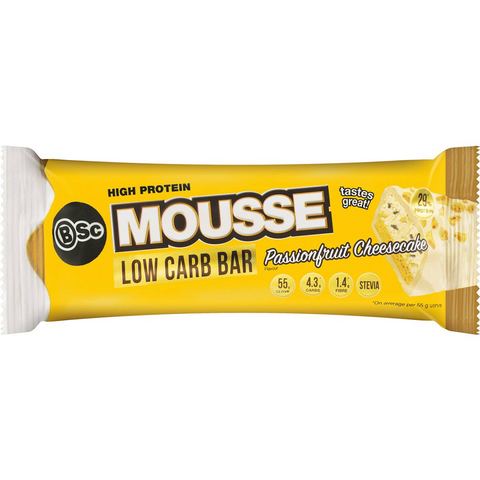 Bsc Body Science Mousse Low Carb Bar Passionfruit Cheesecake 55g