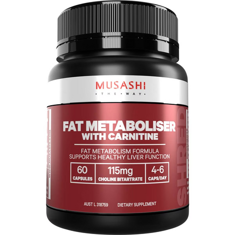 Musashi Fat Metaboliser With Carnitine 60 Pack