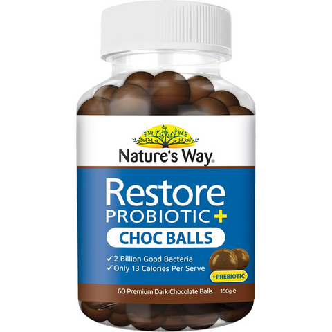 Nature's Way Restore Daily Probiotic Chocballs 60 Pack