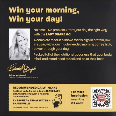 The Lady Shake Go Breakfast & Coffee To Go Vanilla Latte 10 Pack