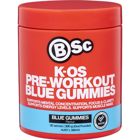 Bsc K-os Pre Workout Blue Gummies 300g