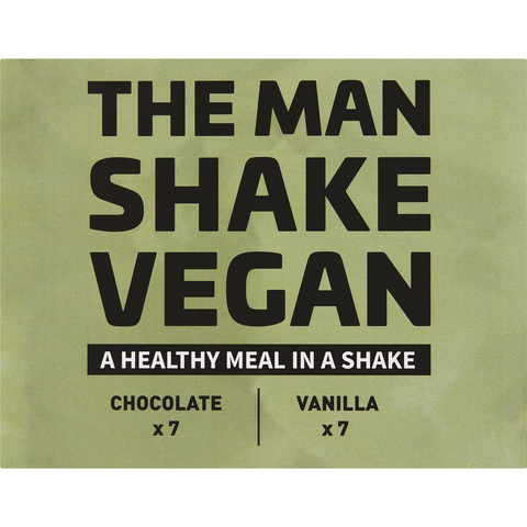 The Man Shake Vegan Meal Replacement Variety Pack 14 Pack