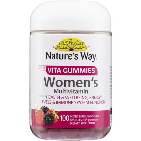 Nature's Way Vitagummies Womens Multivit Orange Lemon Blueberry 100 Pack