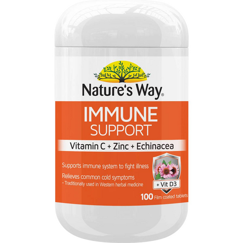 Nature's Way Vitamin C & Zinc & Echinacea Immune Support 100 Pack