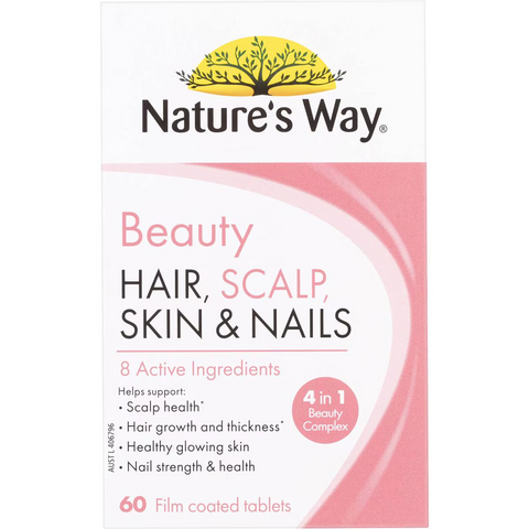 Nature's Way Beauty Hair Scalp Skin & Nails Tablets 60 Pack