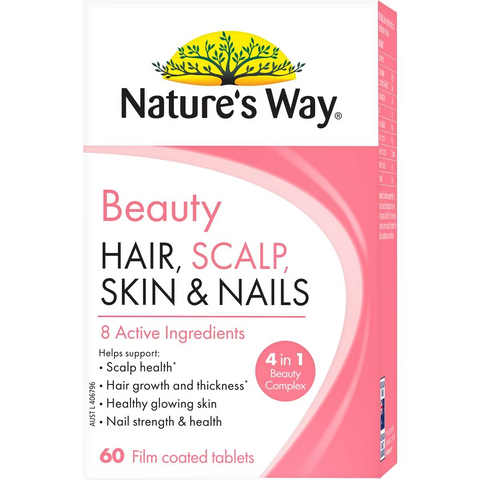 Nature's Way Beauty Hair Scalp Skin & Nails Tablets 60 Pack