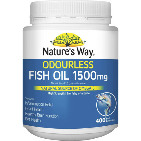 Nature's Way True Odourless High Strength Fish Oil 1500mg 400 Pack