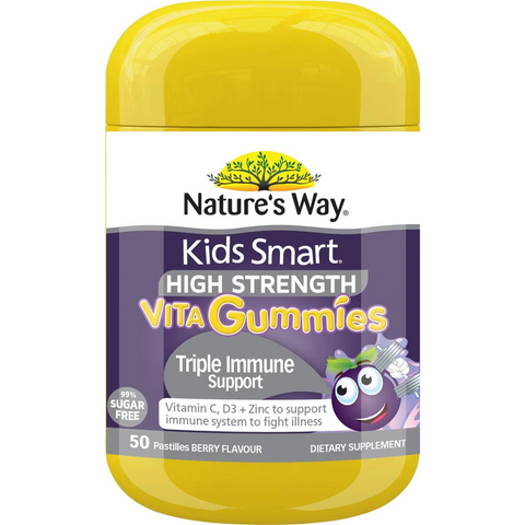 Natures Way Kids Smart High Strength Vita Gummies Triple Immune