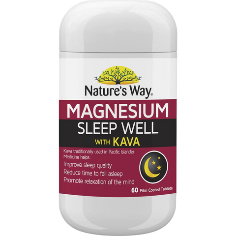 Nature's Way Magnesium Sleep Well With Kava 60 Pack