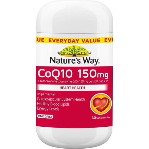 Nature's Way Heart Health Coq10 150mg Soft Capsules 30 Pack