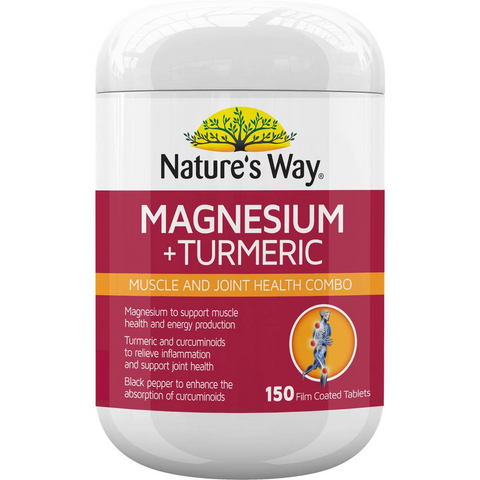 Nature's Way Magnesium & Turmeric Tablets 150 Pack