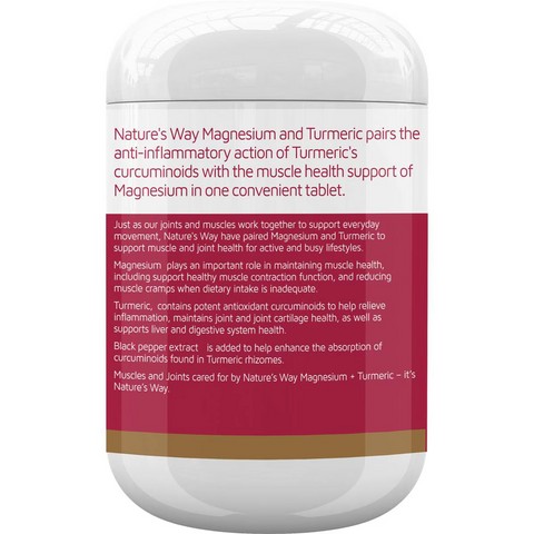 Nature's Way Magnesium & Turmeric Tablets 150 Pack