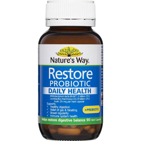 Nature's Way Restore Probiotic Daily Health & Prebiotic 90 Pack