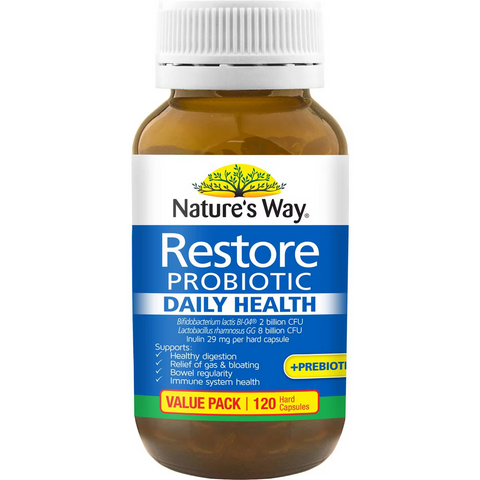 Nature's Way Restore Probiotic Daily Health Hard Capsules 120 Pack