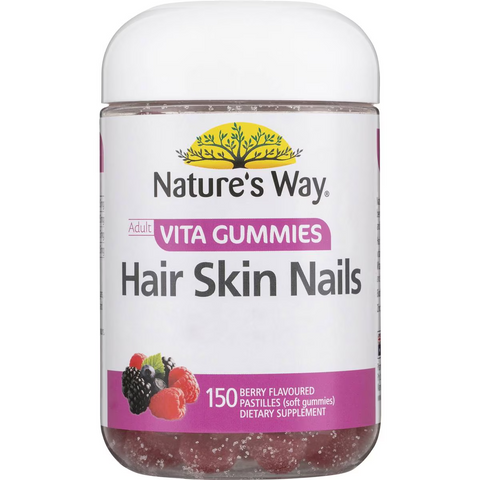 Nature's Way Hair Skin Nails Adult Vita Gummies Berry 150 Pack