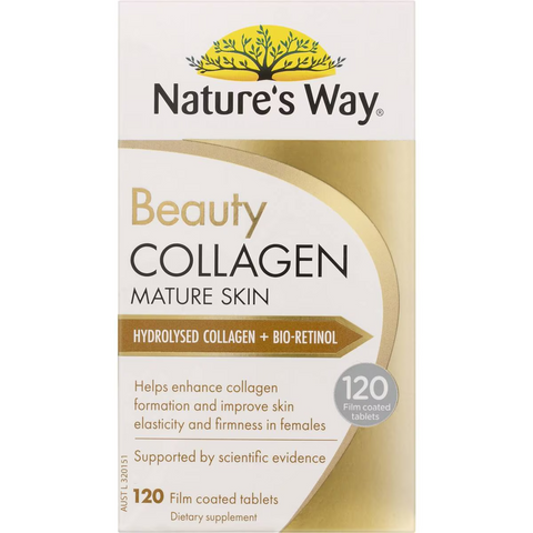 Nature's Way Beauty Collagen Mature Skin Film Coated Tablets 120 Pack