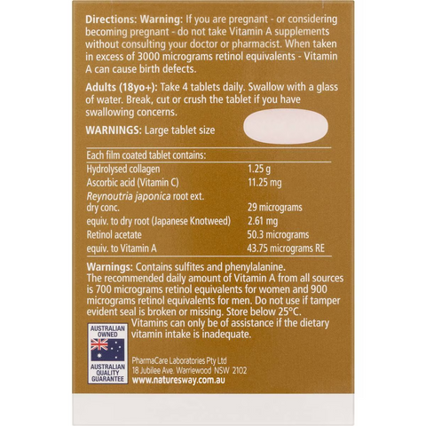 Nature's Way Beauty Collagen Mature Skin Film Coated Tablets 120 Pack