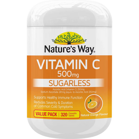 Nature's Way Vitamin C 500mg Chewable Tablets 320 Pack