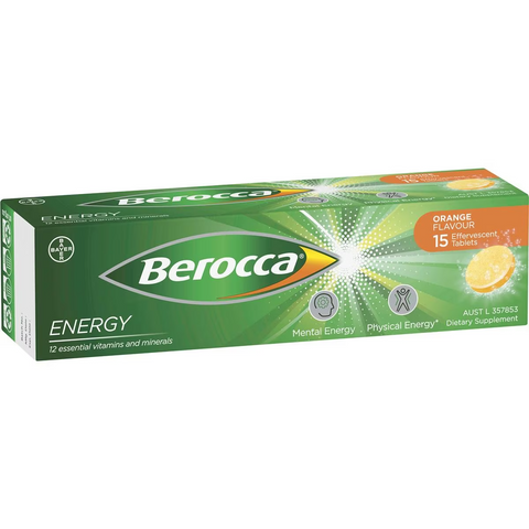 Berocca Vitamin B & C Orange Flavour Energy 15 Pack