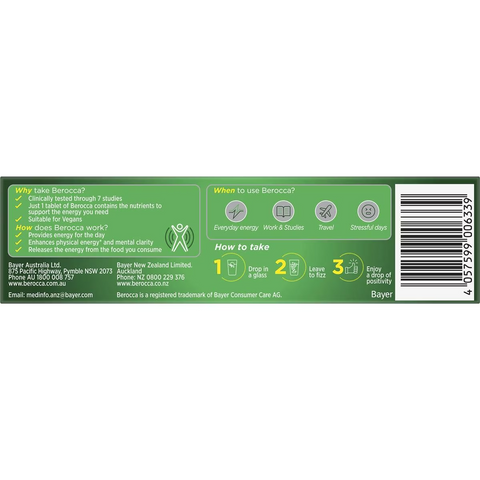 Berocca Vitamin B & C Orange Flavour Energy 15 Pack