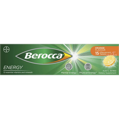 Berocca Vitamin B & C Orange Flavour Energy 15 Pack