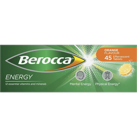 Berocca Vitamin B & C Orange Flavour Energy 45 Pack