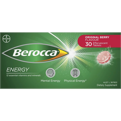 Berocca Vitamin B & C Original Berry Flavour Energy 30 Pack