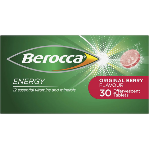 Berocca Vitamin B & C Original Berry Flavour Energy 30 Pack