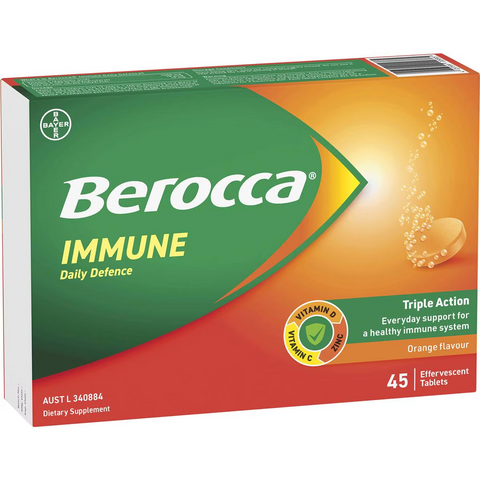 Berocca Immune Daily Defence Orange Effervescent Tablets 45